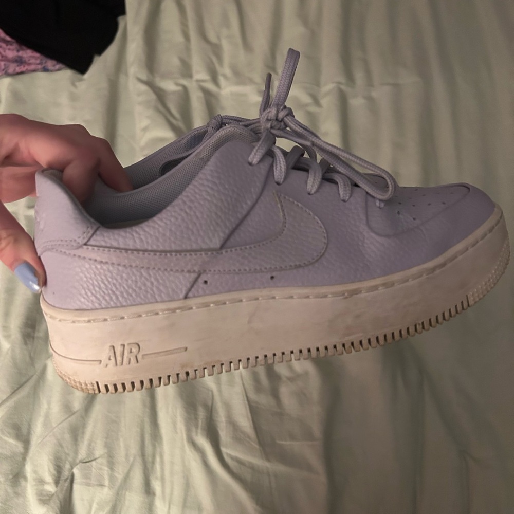 Nike Purple and White Sneakers Iconic Style